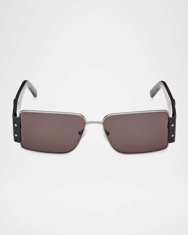 Rectangle Metal and Plastic Sunglasses